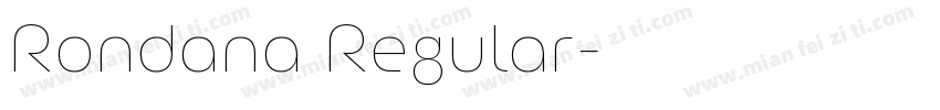 Rondana Regular字体转换